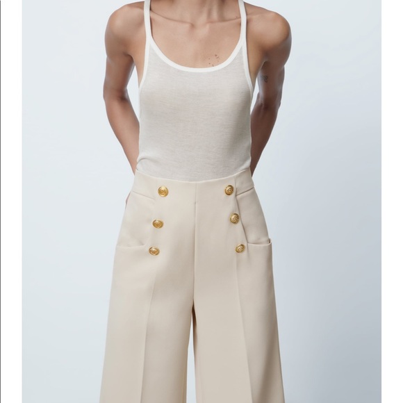 Zara Buttoned Culottes - Picture 2 of 11
